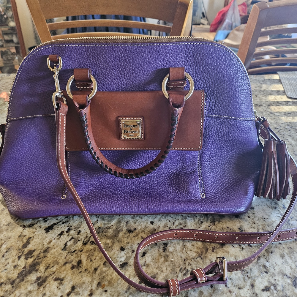 Dooney & Bourke Aubrey Purple Satchel EUC